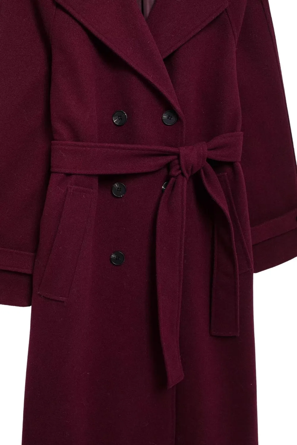 'Gillian' Classic British Wool-Blend Double-Breasted Trench Coat