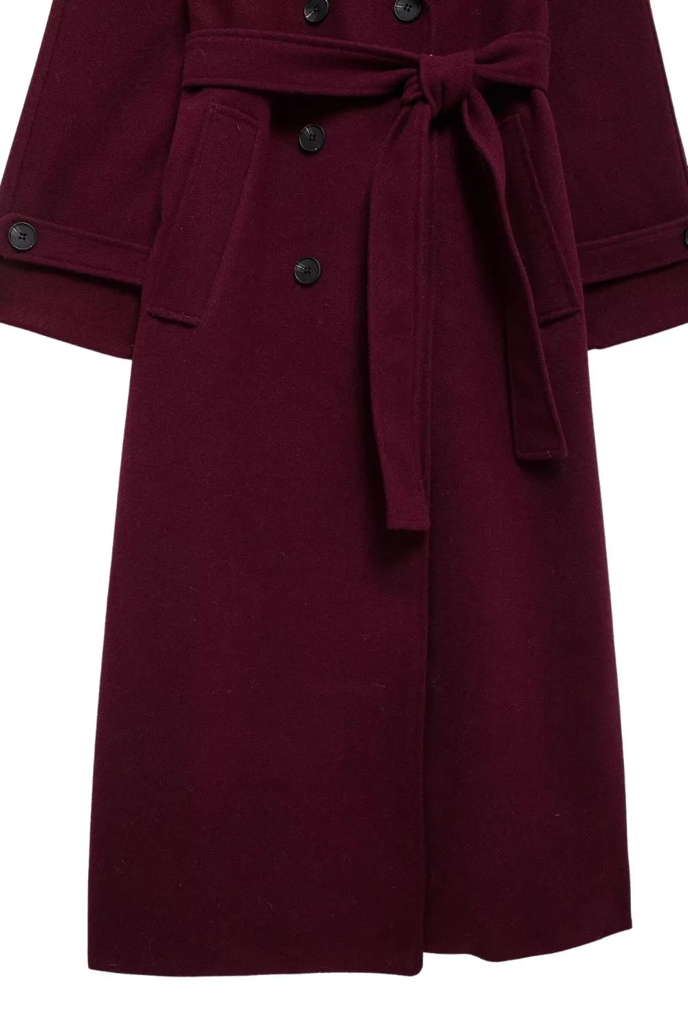 'Gillian' Classic British Wool-Blend Double-Breasted Trench Coat