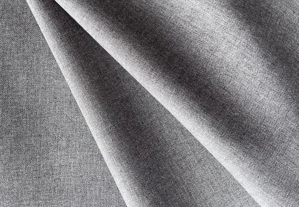 Heathered Pewter Grey Stretch Wool