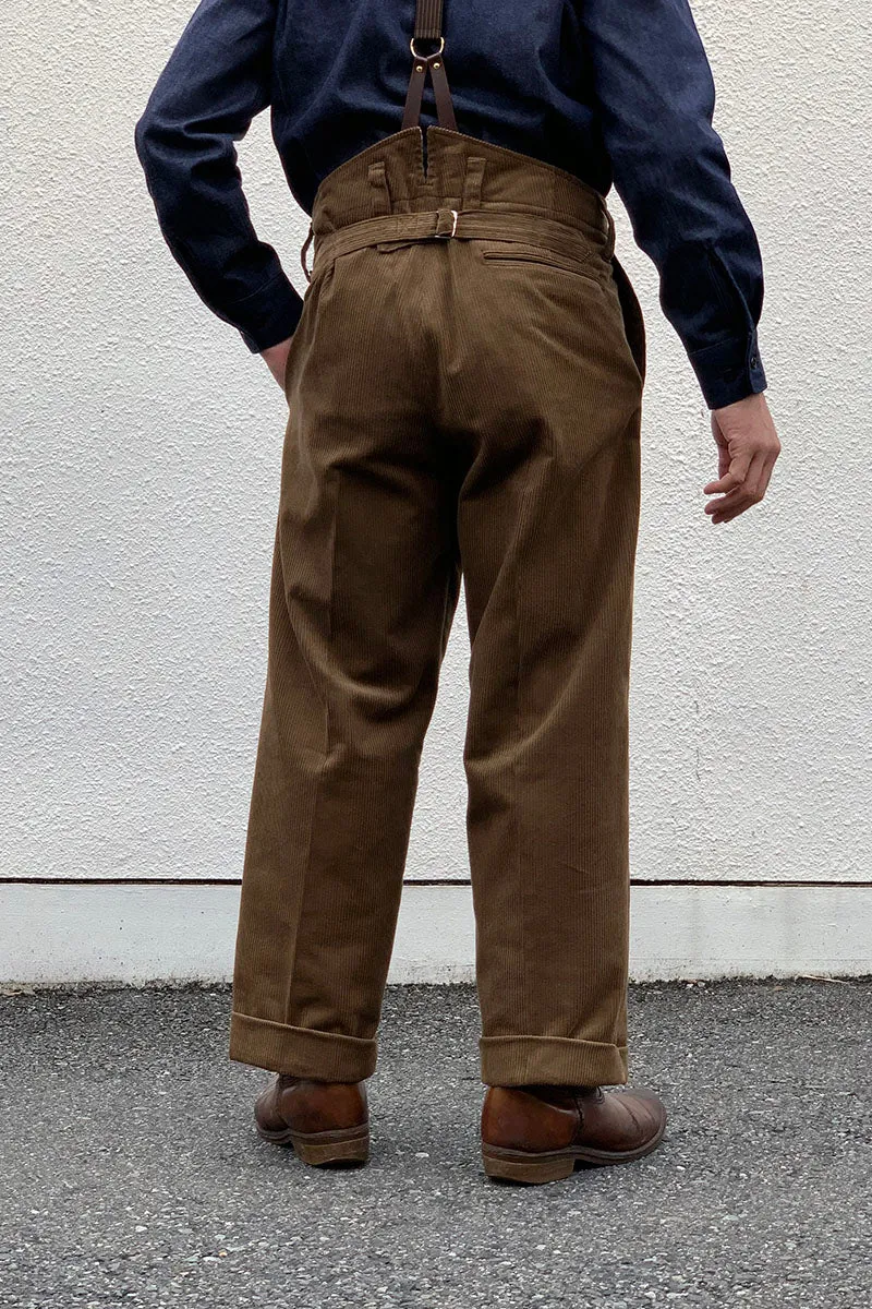 High Back Corduroy Work Trousers