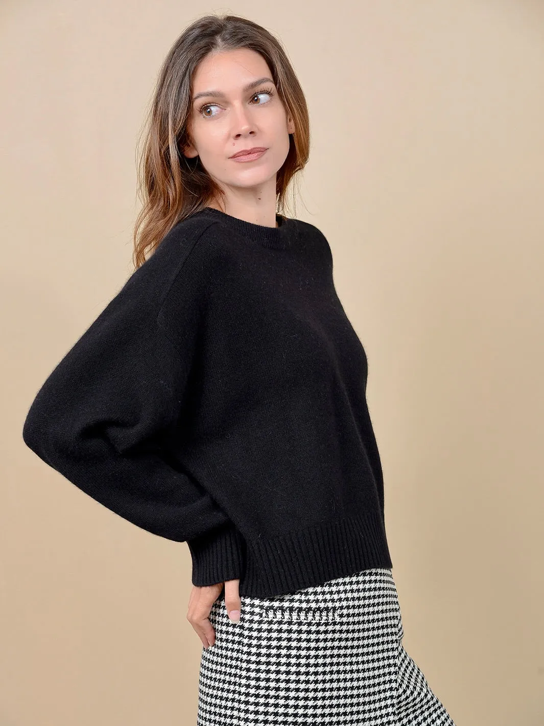 Iliana Cashmere Boxy Crewneck