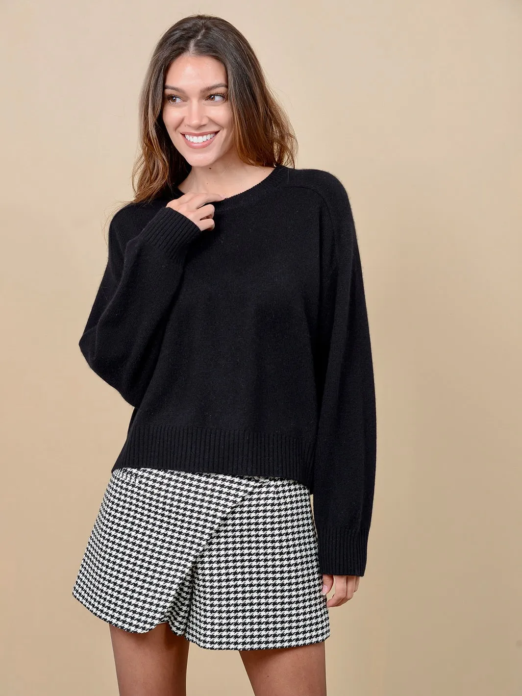 Iliana Cashmere Boxy Crewneck