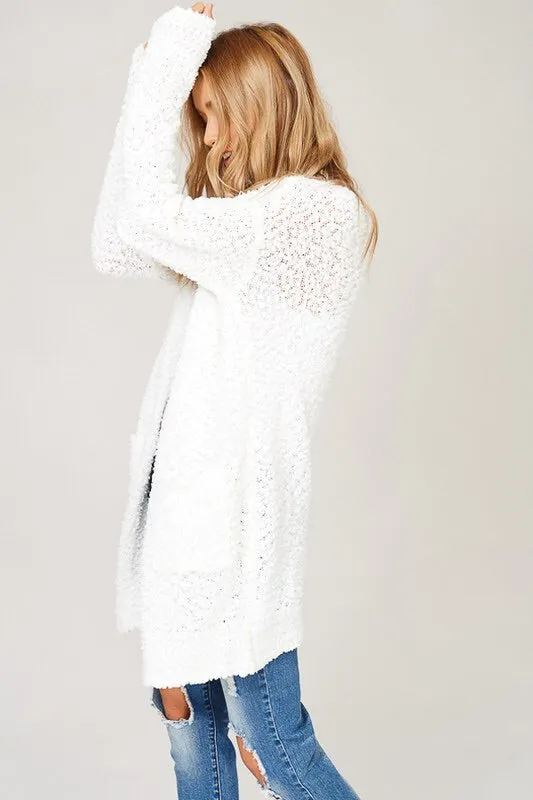 Ivory Chunky Open Cardigan