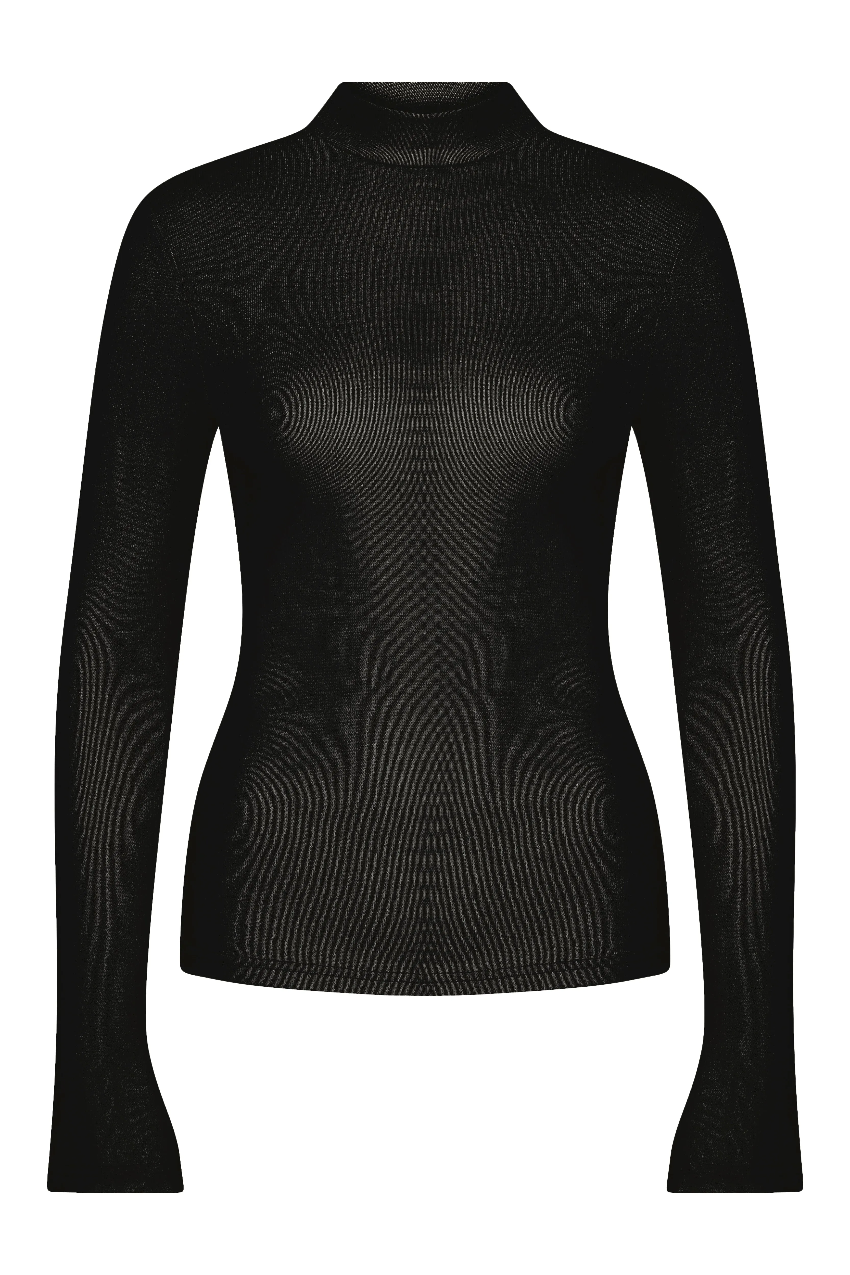 Jenn Ribbed Turtleneck in Black