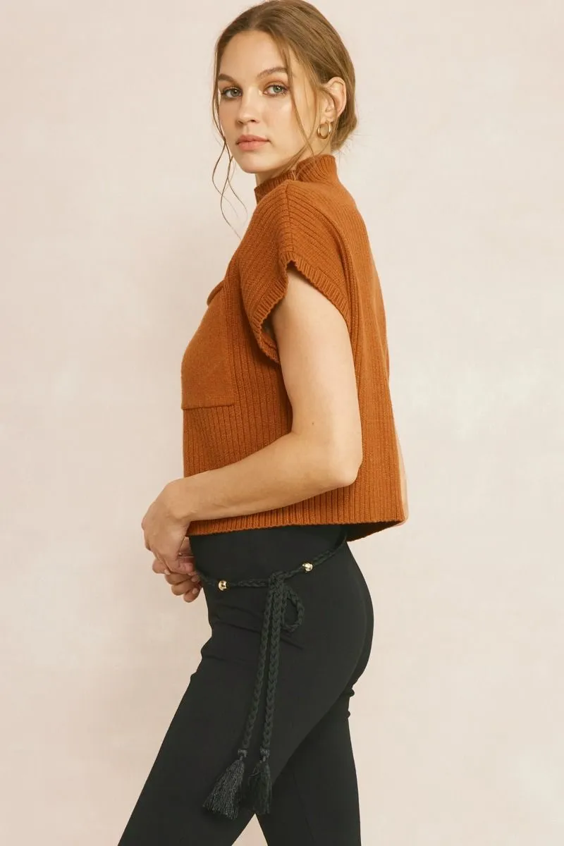 Knit Mock Neck Sweater