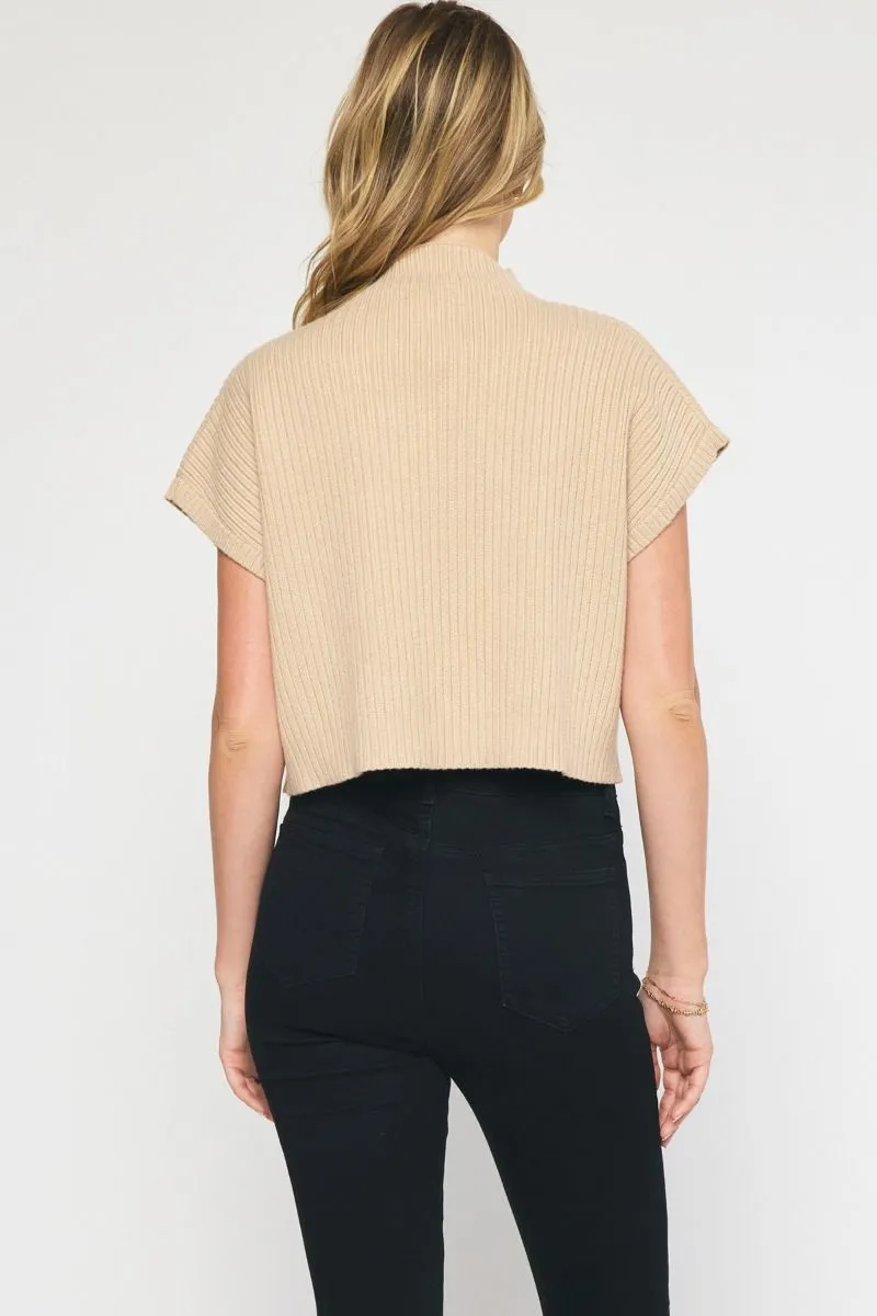 Knit Mock Neck Sweater