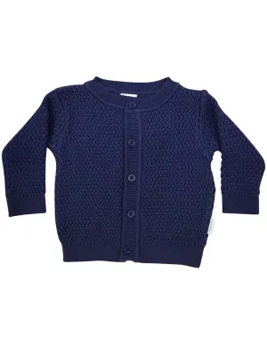 Korango Chunky Knit Cardigan Little Tiger Navy