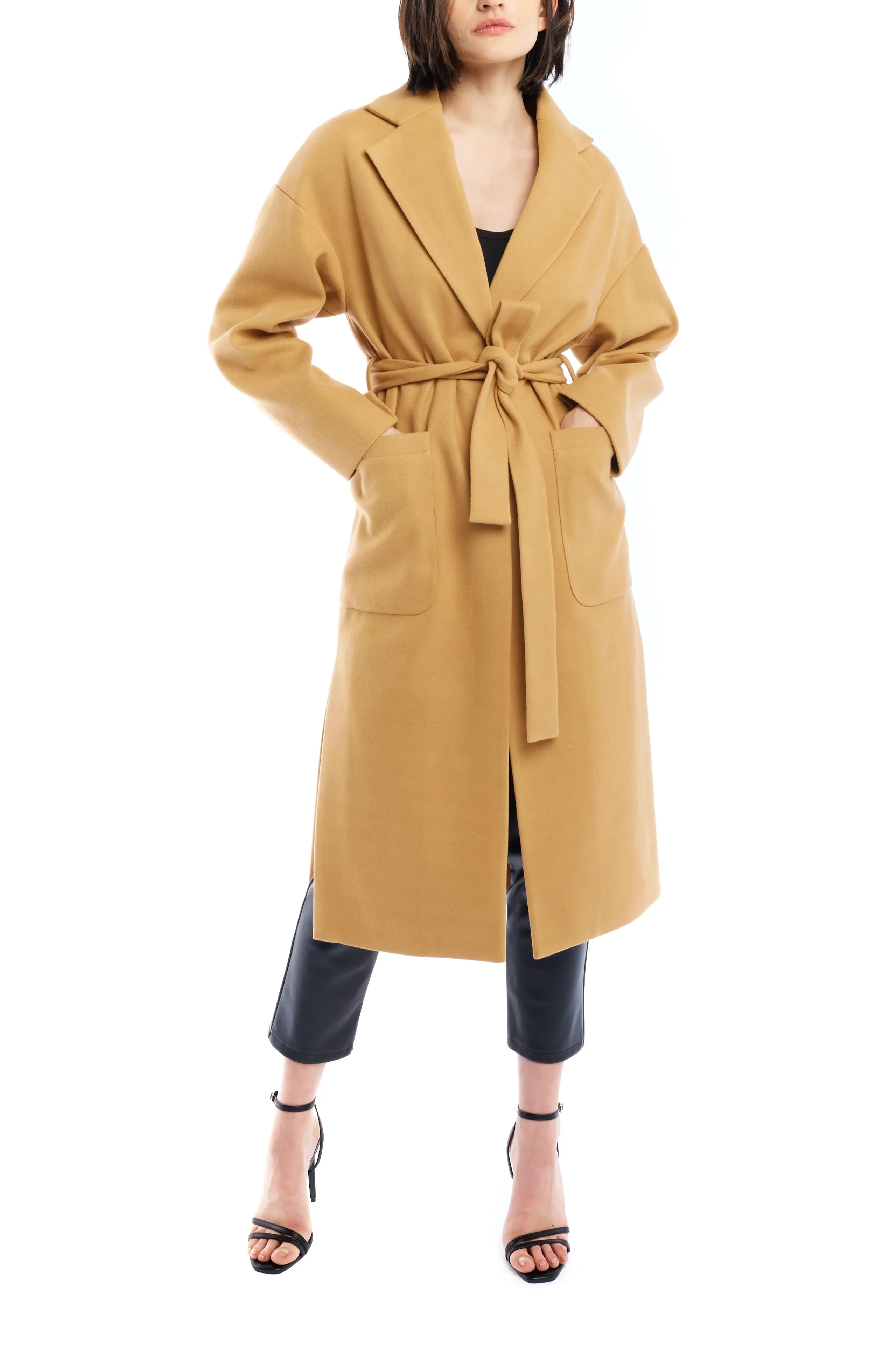 LBLC the Label: Marie Tie Front Midi Length Trench Jacket