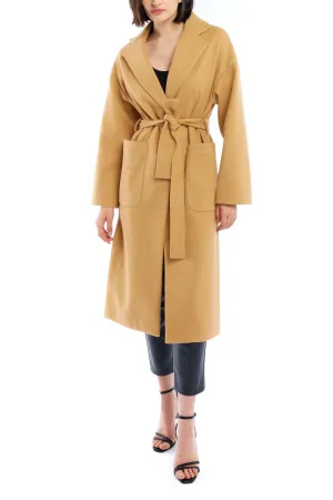 LBLC the Label: Marie Tie Front Midi Length Trench Jacket