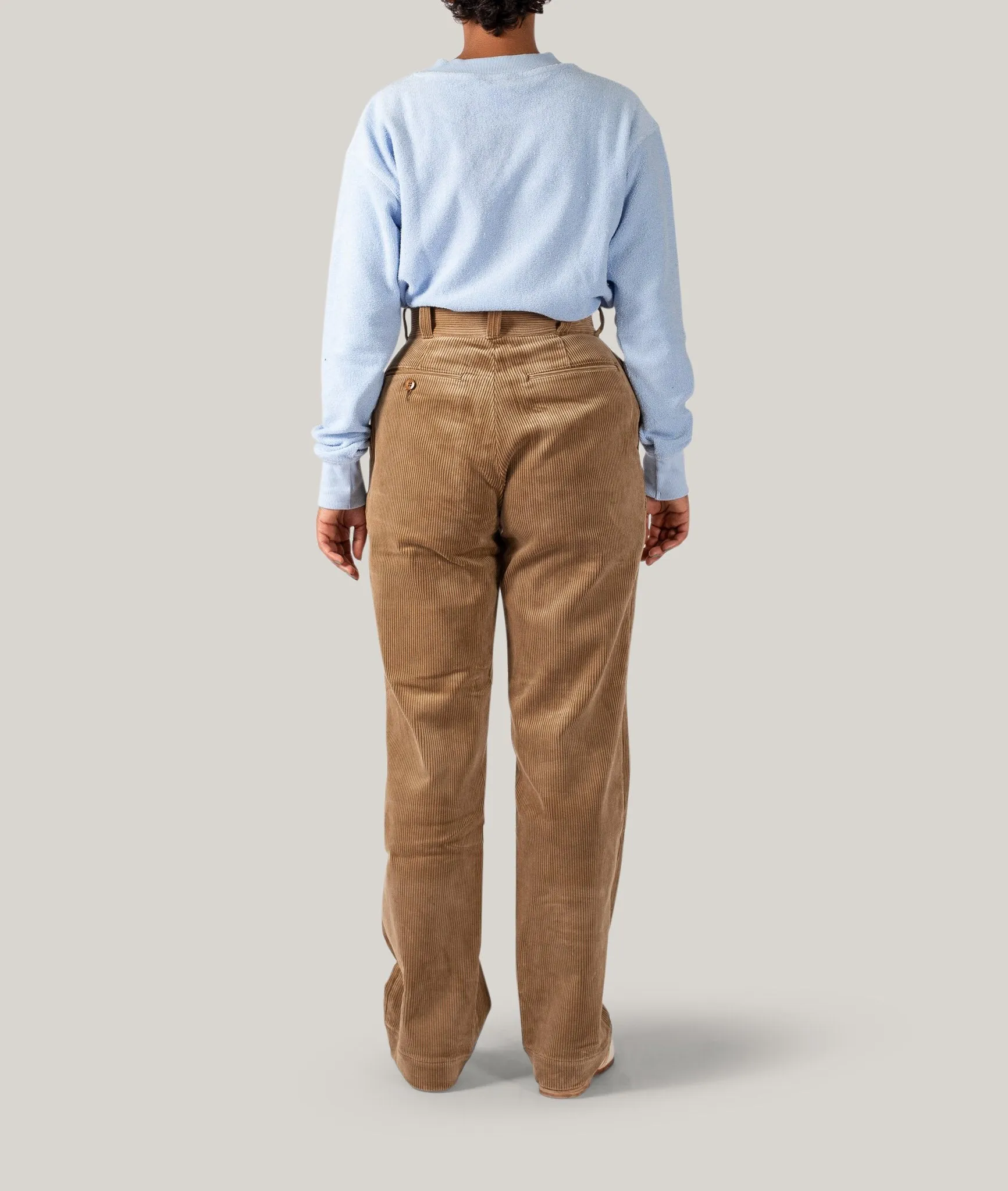 LENO CORDUROY TROUSERS - BEIGE