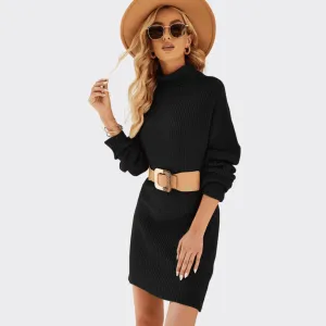 Long Pullover Knitted Sweater Dress