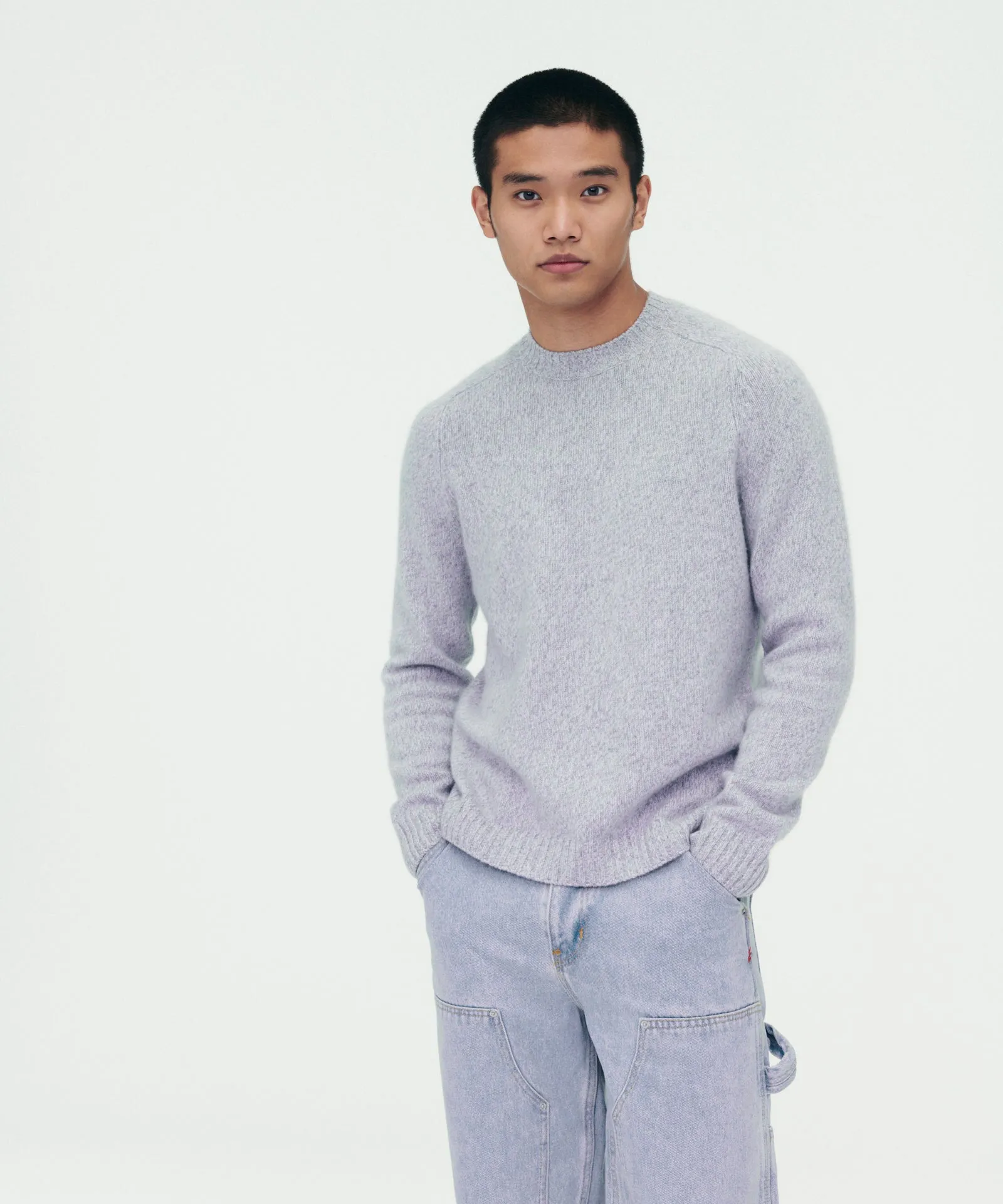 Marled Reclaimed Cashmere Crewneck Sweater