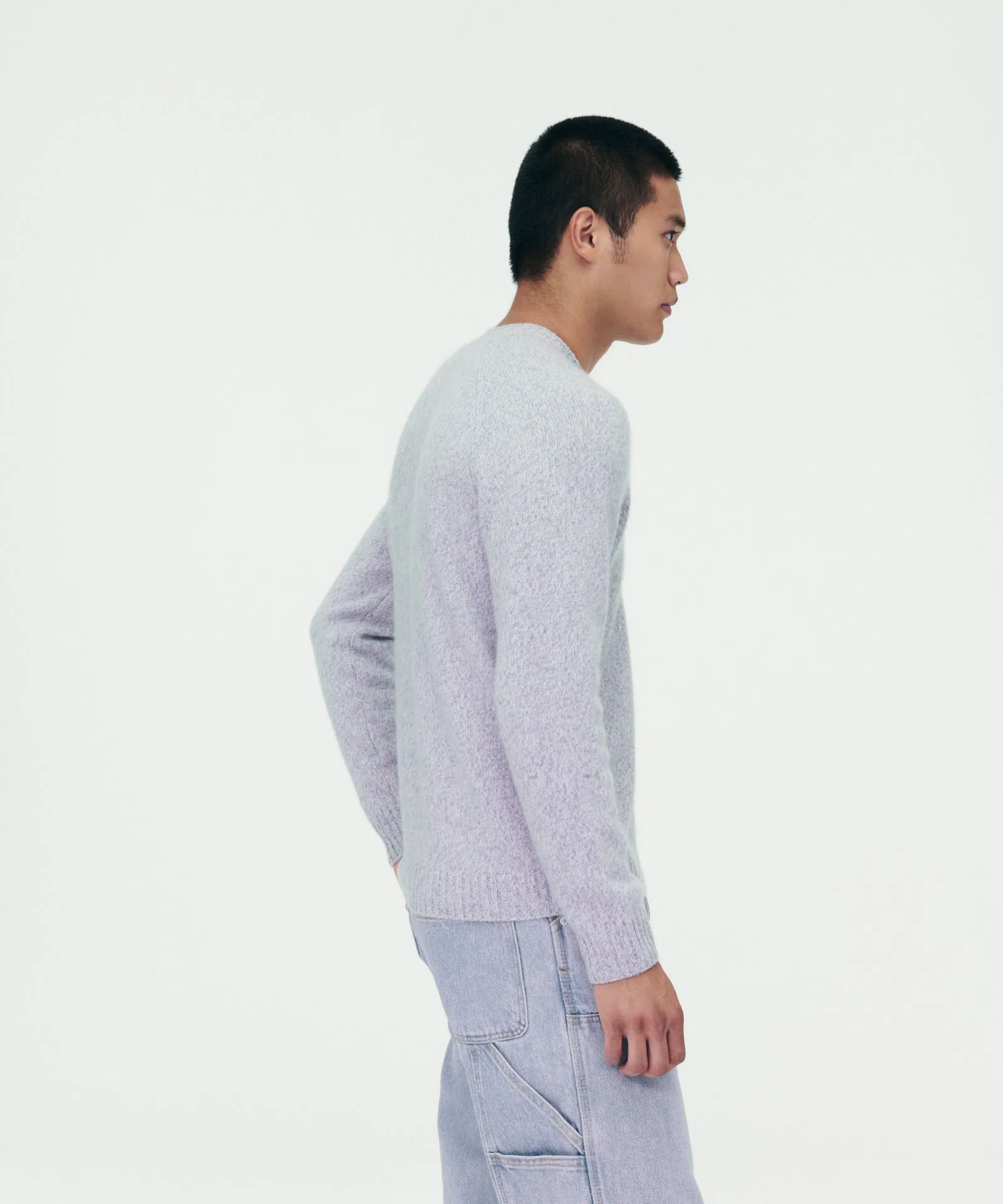 Marled Reclaimed Cashmere Crewneck Sweater