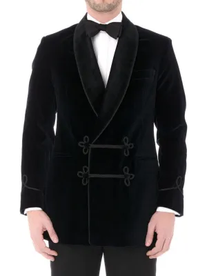 Men's Elegant Black Velvet Jacket Hosting Evening Party Wear Coats Blazers