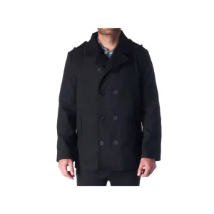 Mens Wool Blend Double Breasted Peacoat