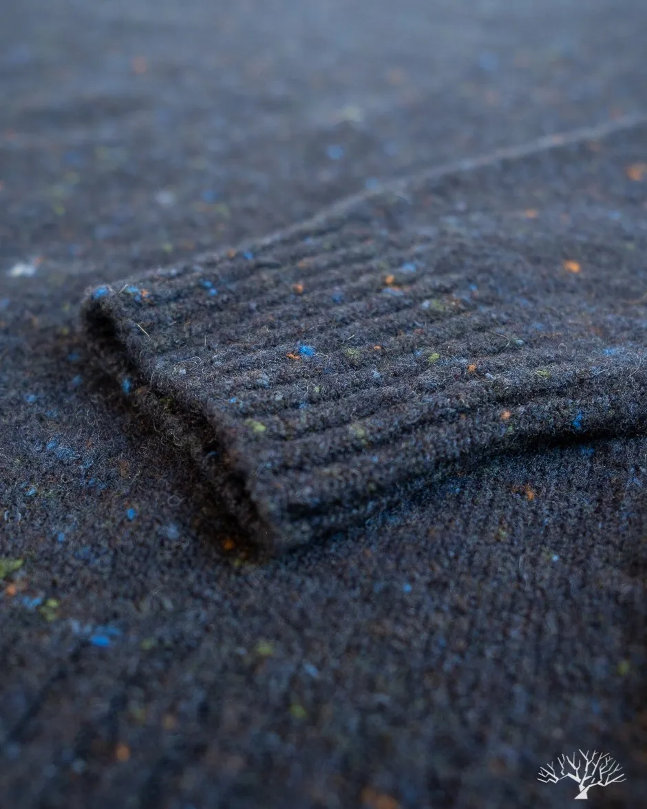 Merino Cashmere Blend Donegal Sweater - Prussia