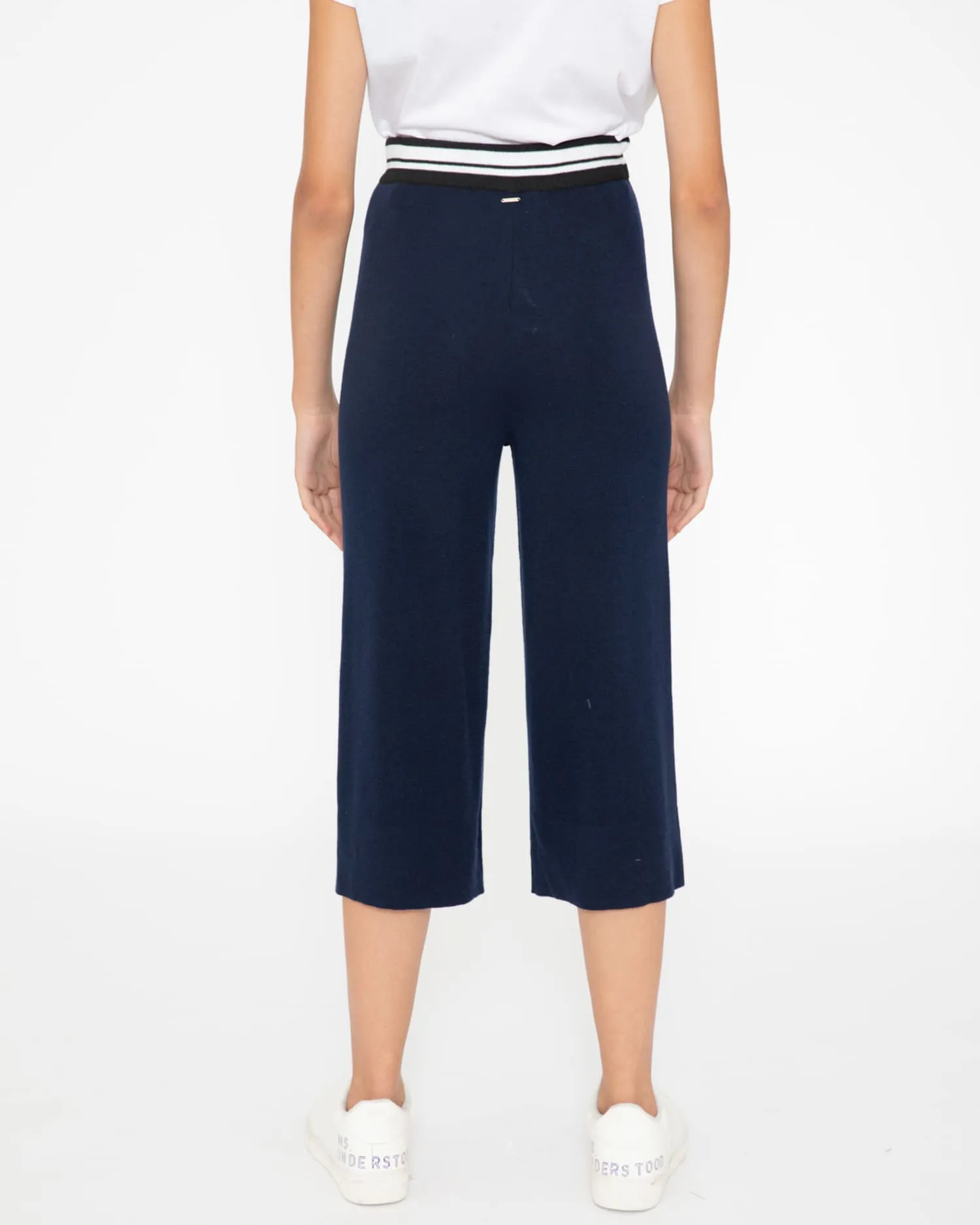 Mixed wool culottes pants