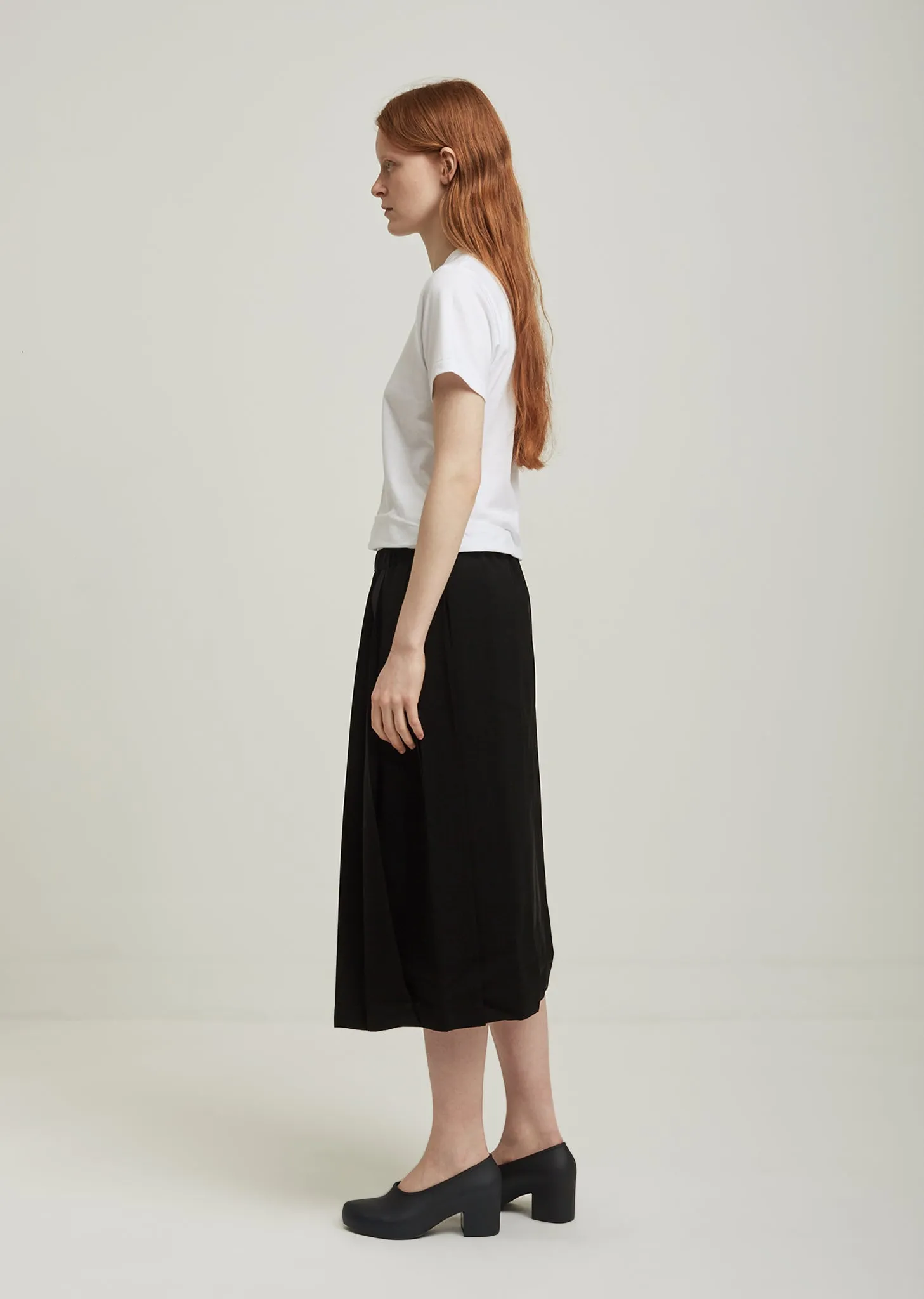 Mohair Wool Tropical Formal Pleated Skirt