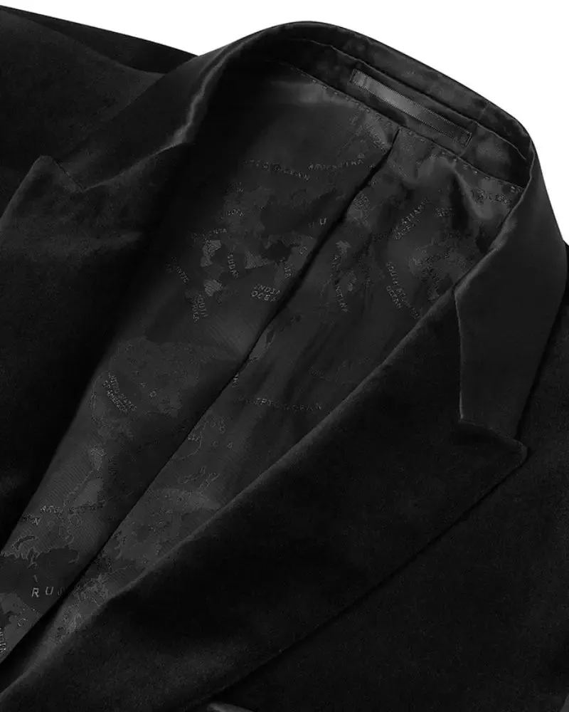 Monti Velvet Suit Jacket - Black