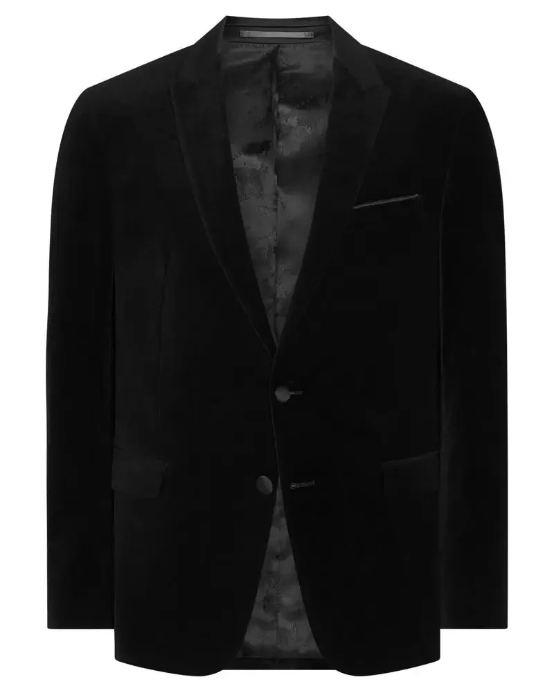 Monti Velvet Suit Jacket - Black