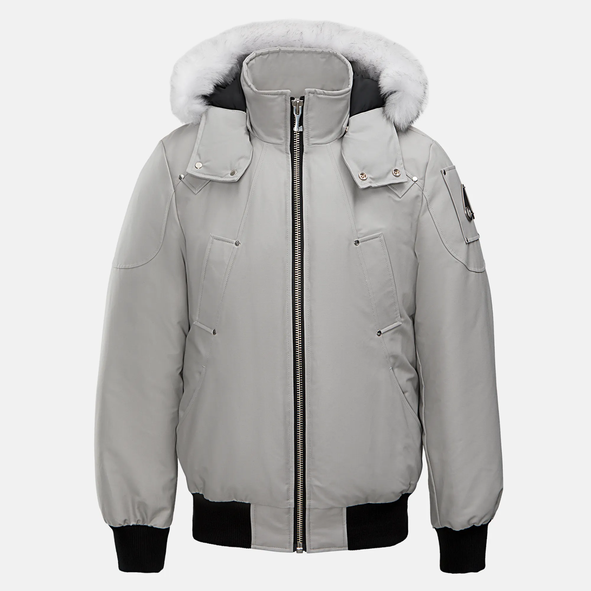 Moose Knuckles Original Storm Grey Ballistic Bomber Neoshear Coat