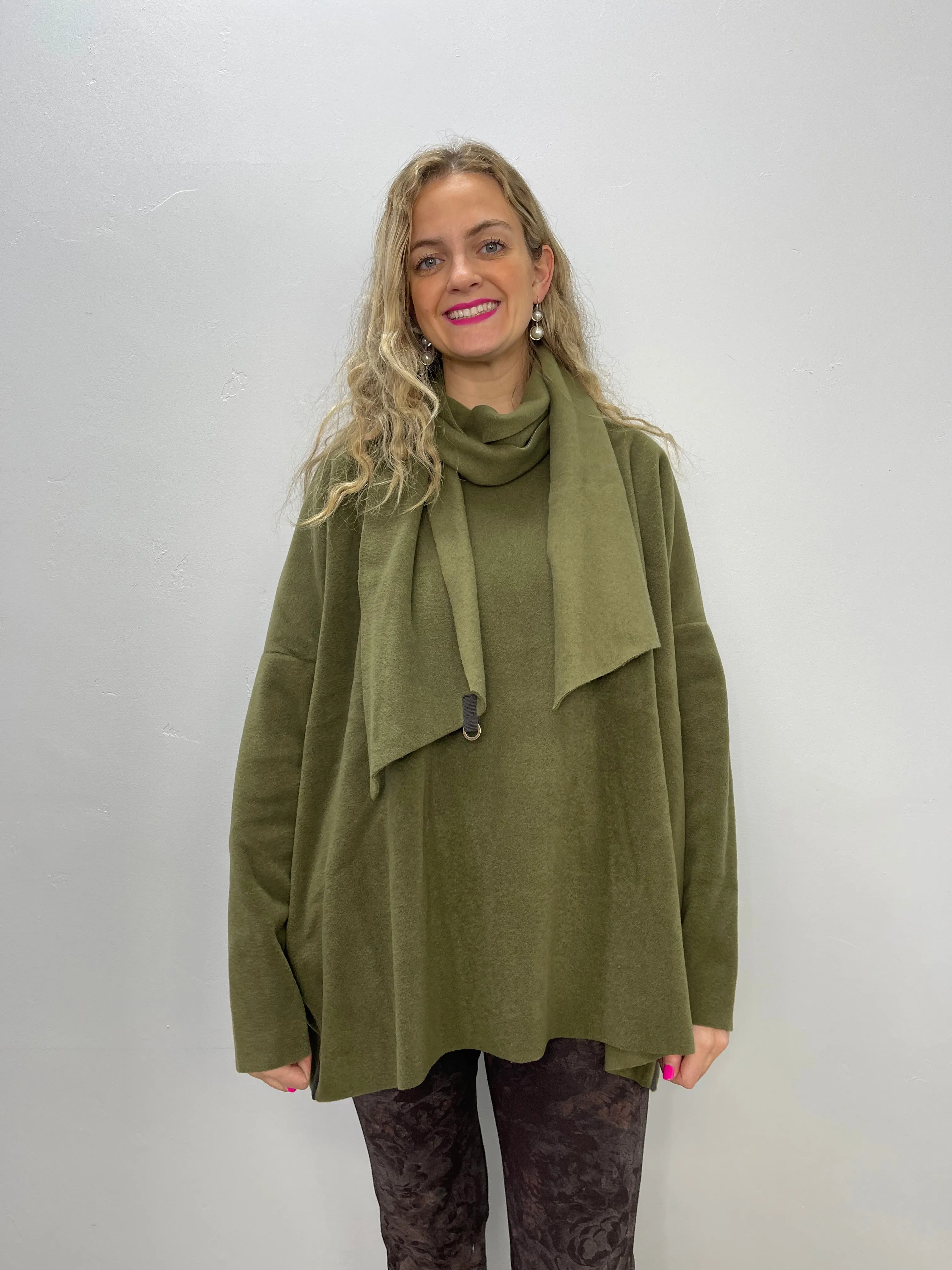 Moss Sweater with Scarf