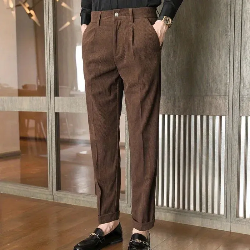 Noble Wear Seoul Corduroy Zipper Suit Pants