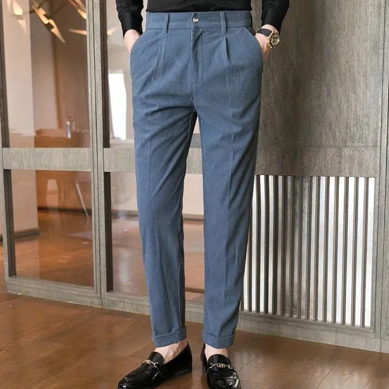 Noble Wear Seoul Corduroy Zipper Suit Pants