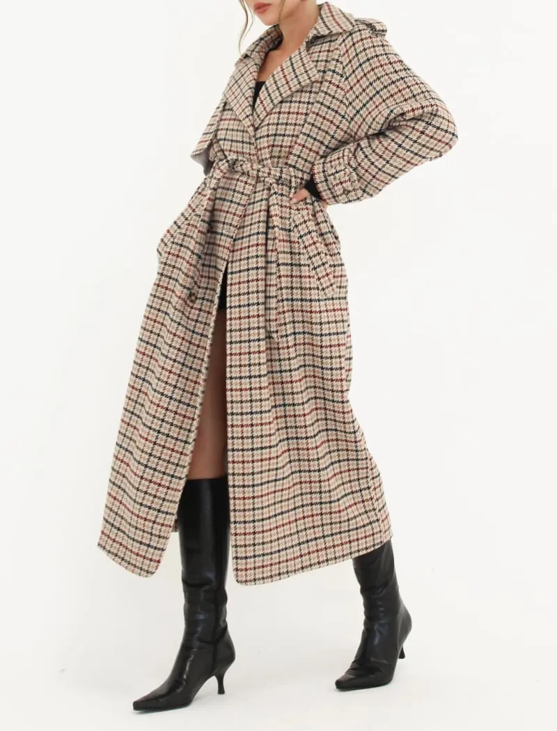 Notting Hill Trench | Newbury Plaid Tweed