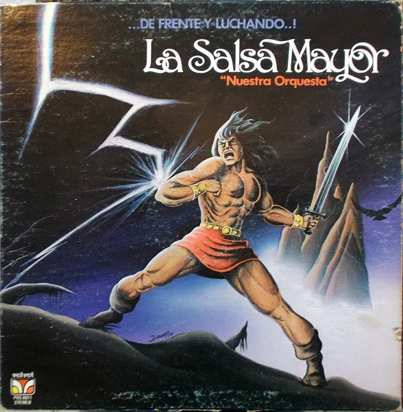 Nuestra Orquesta La Salsa Mayor - De Frente Y Luchando..! (LP, Album) (VG)