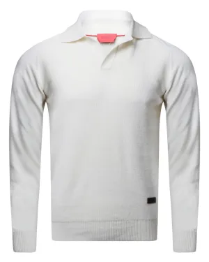 Open White Cashmere Long Sleeve