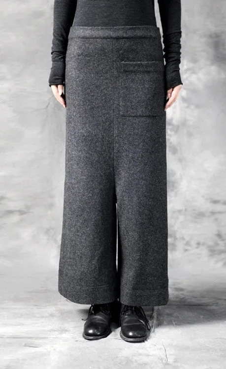 Original Design Women's Wool Culottes Wide Leg Japanese Pants Low Crotch Yogawear