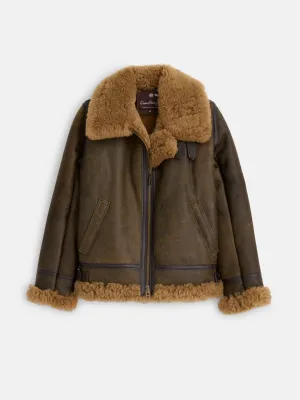 Owen Barry x Alex Mill Amy Aviator Shearling Coat