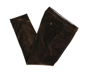 PT01 - Dark Brown Mid-Rise Corduroy Trousers 50