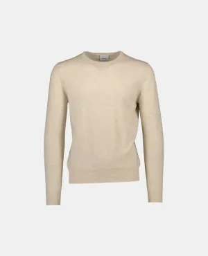 Pullover aus Cashmere in Beige - Lockerer Schnitt