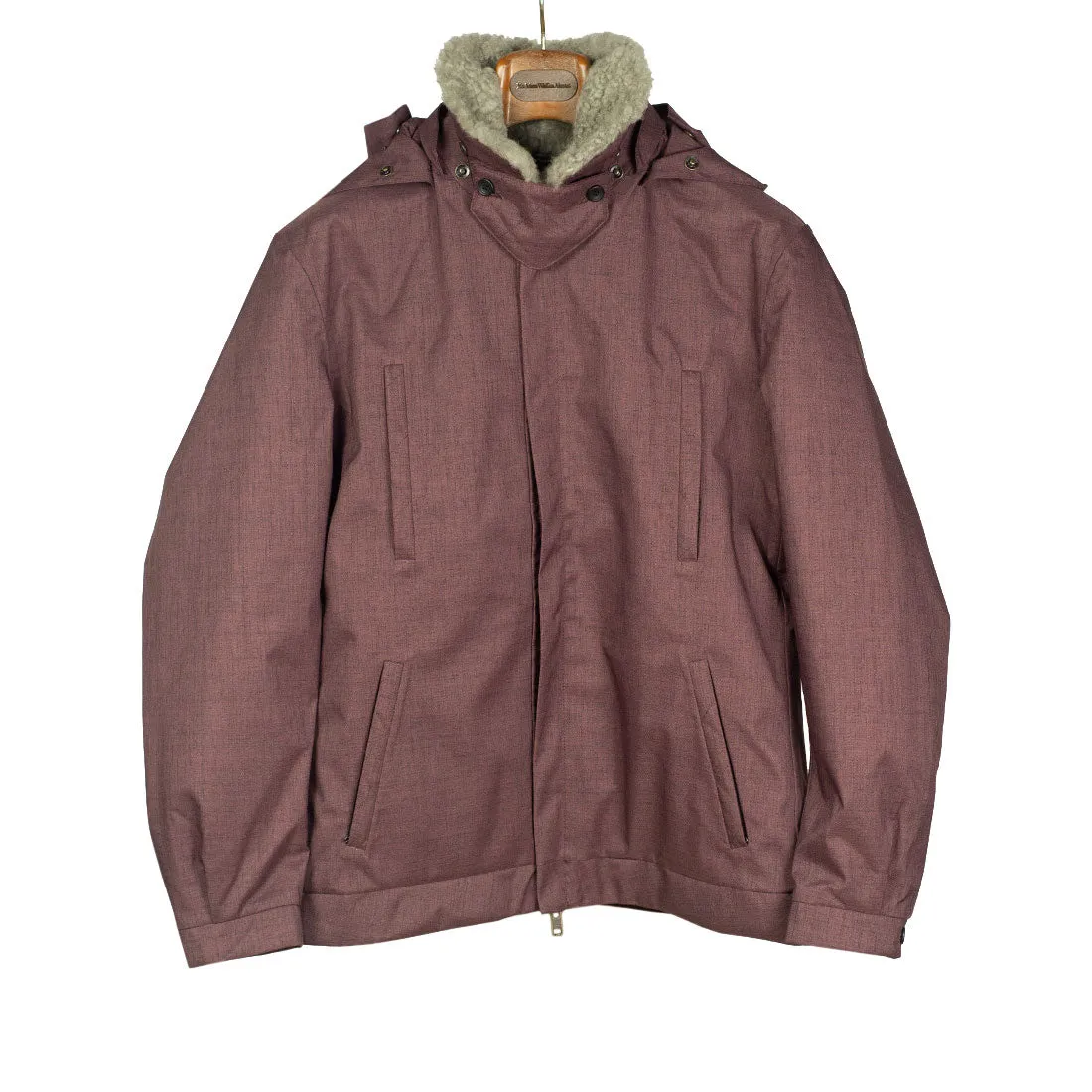 "Bumfreezer" jacket in Mixed Aubergine fabric