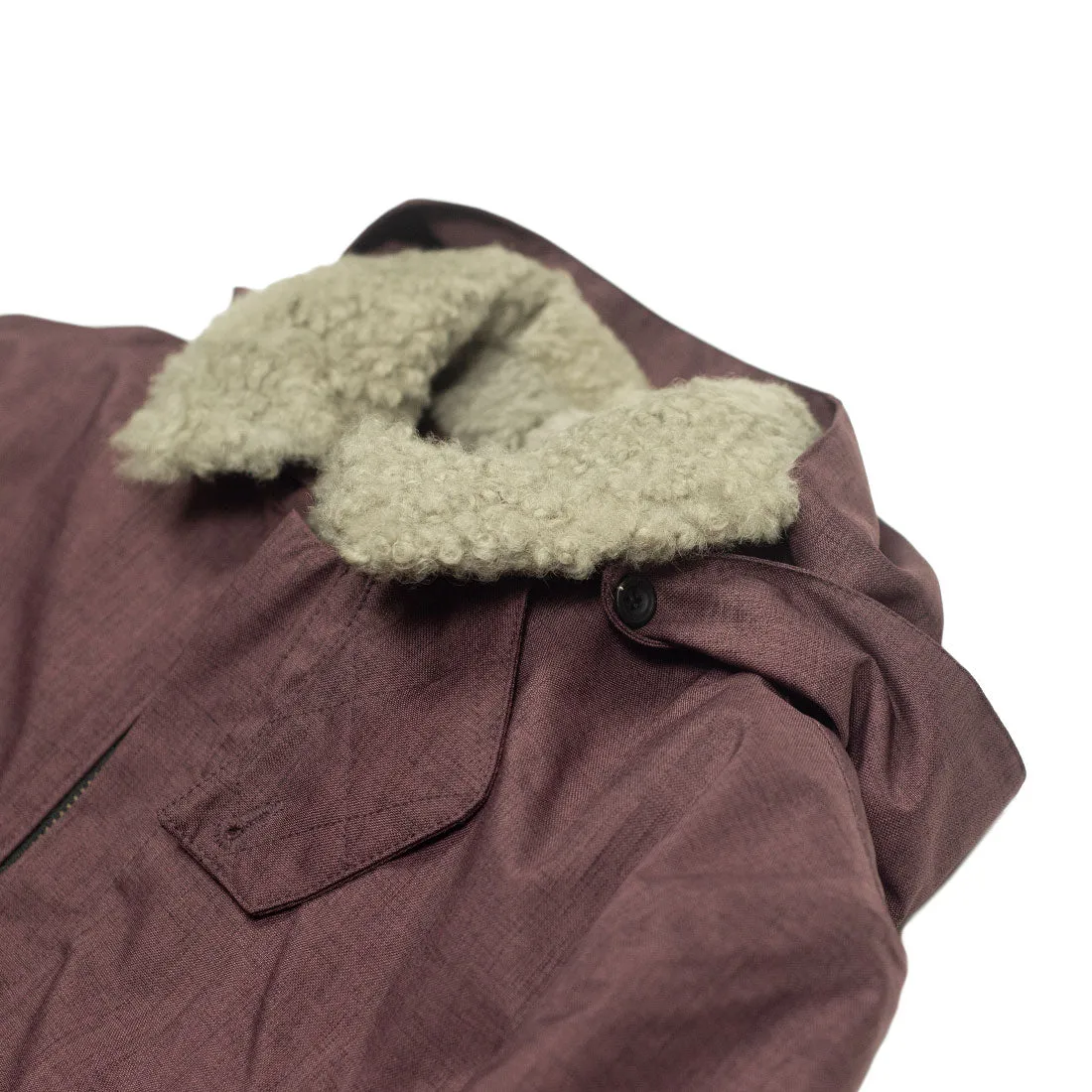 "Bumfreezer" jacket in Mixed Aubergine fabric