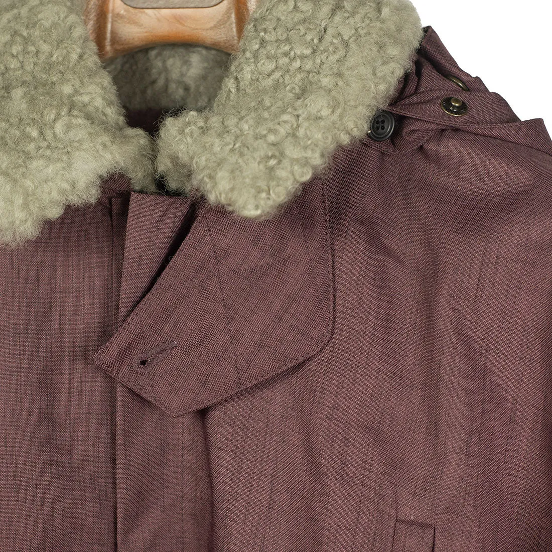 "Bumfreezer" jacket in Mixed Aubergine fabric