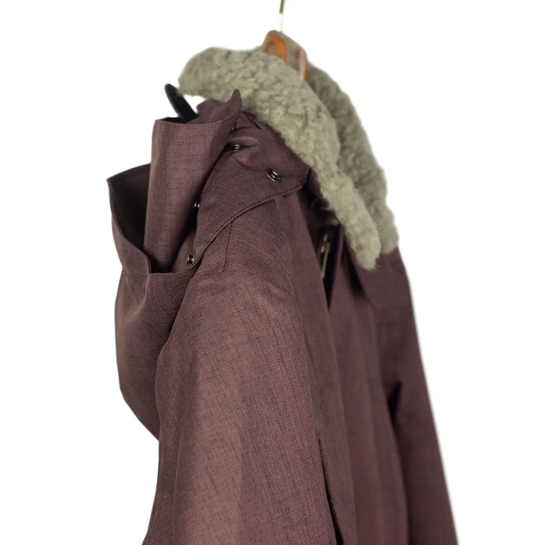 "Bumfreezer" jacket in Mixed Aubergine fabric