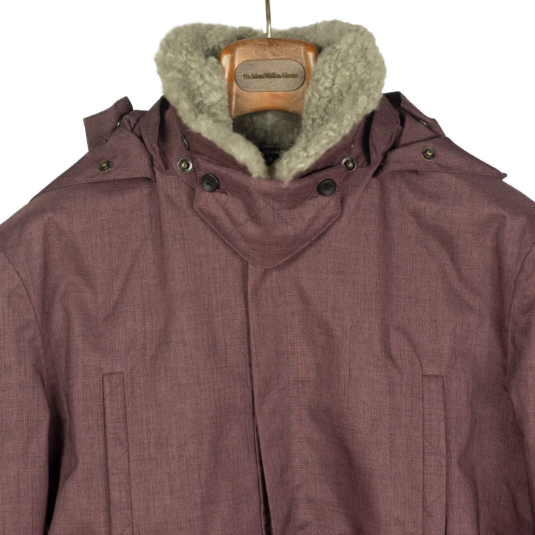 "Bumfreezer" jacket in Mixed Aubergine fabric