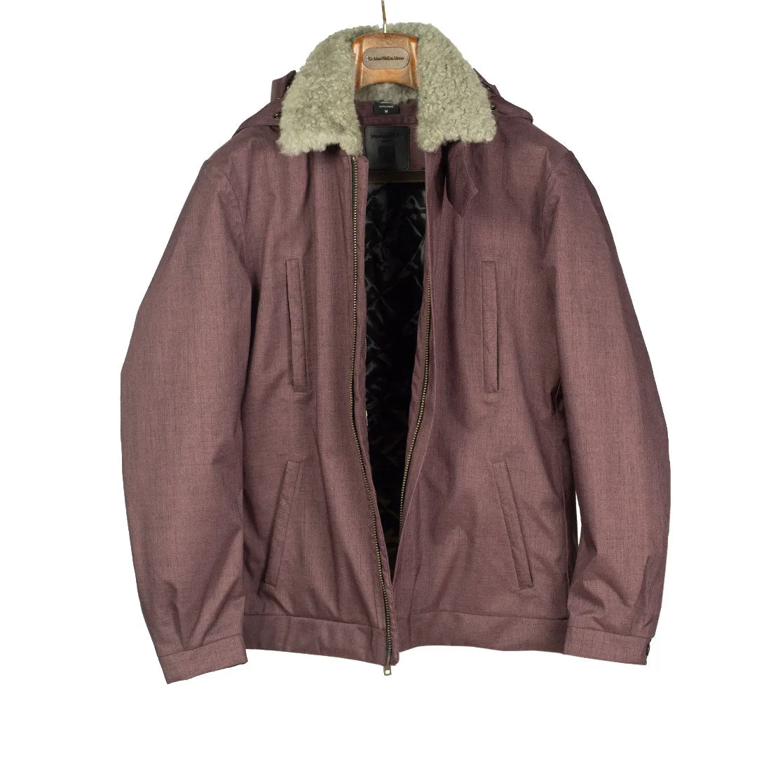 "Bumfreezer" jacket in Mixed Aubergine fabric