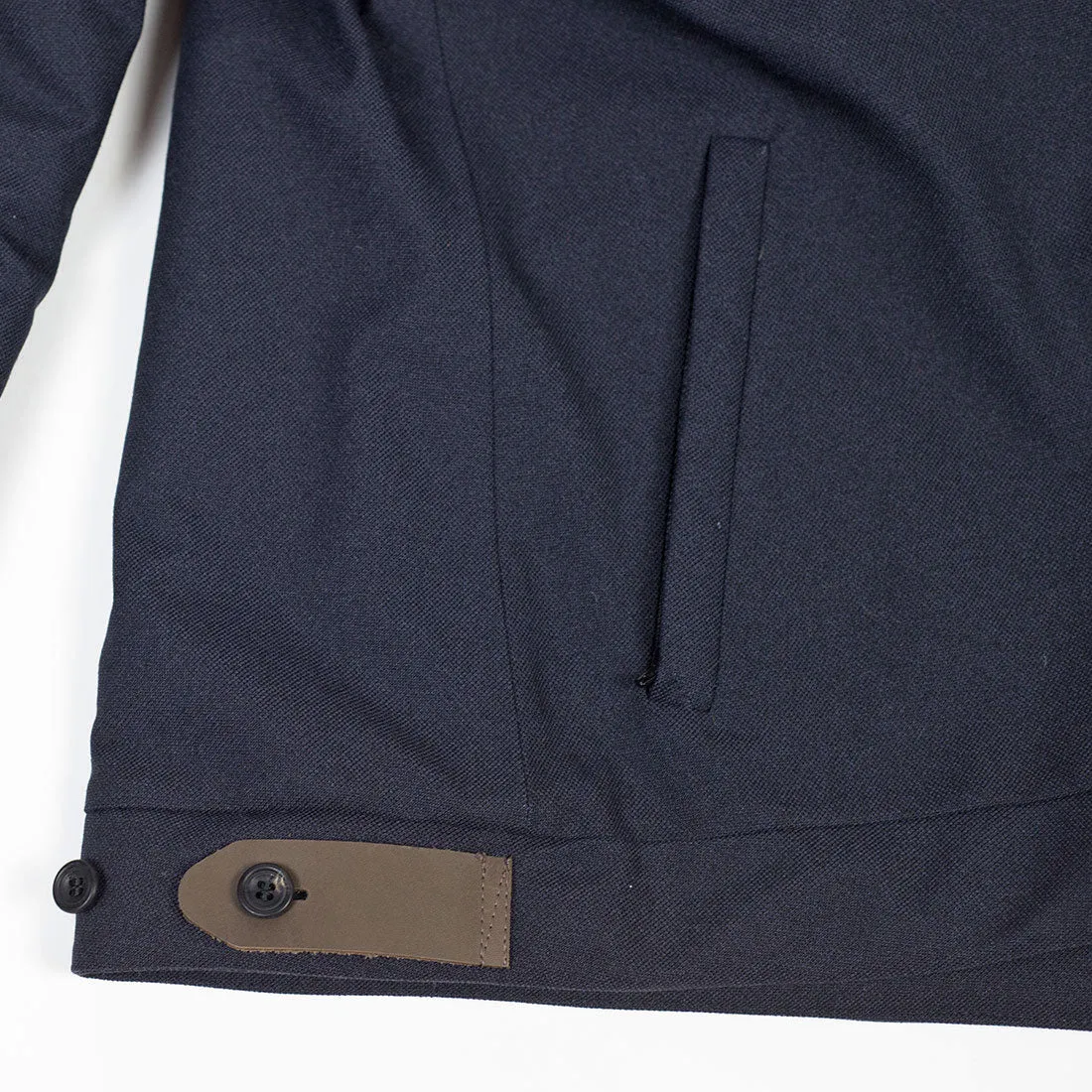 "Bumfreezer" jacket in Navy hopsack fabric