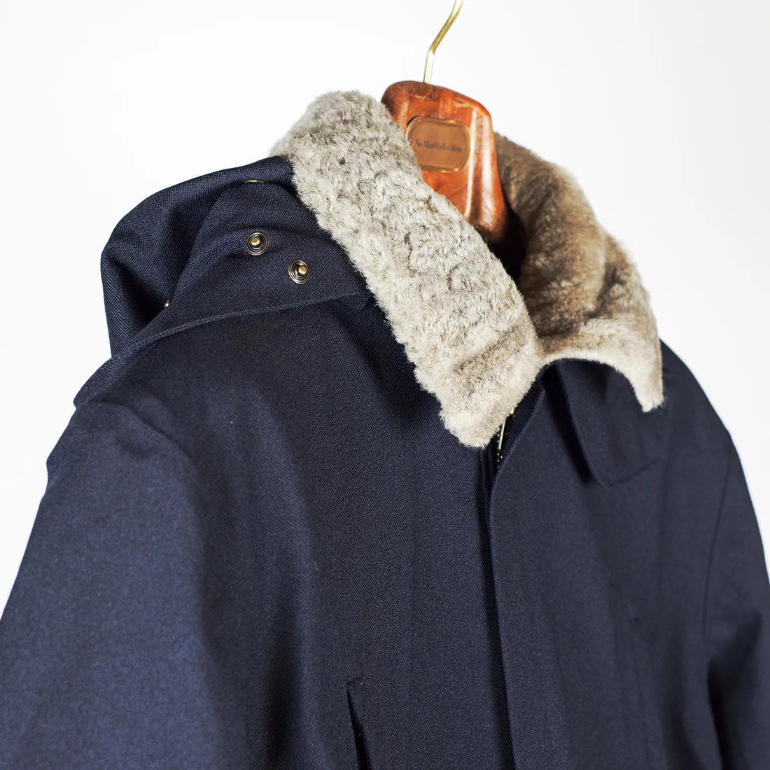 "Bumfreezer" jacket in Navy hopsack fabric