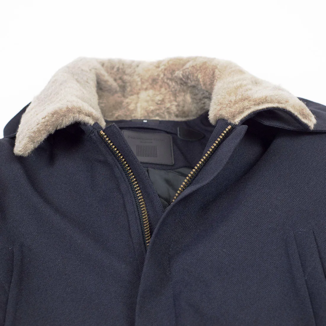 "Bumfreezer" jacket in Navy hopsack fabric