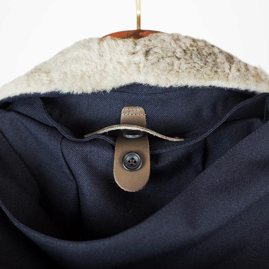 "Bumfreezer" jacket in Navy hopsack fabric