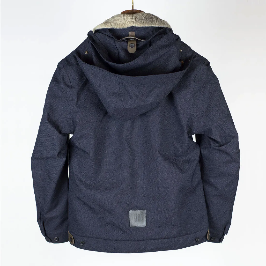 "Bumfreezer" jacket in Navy hopsack fabric