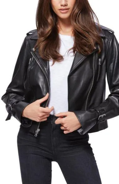 Rayven Leather Moto Jacket