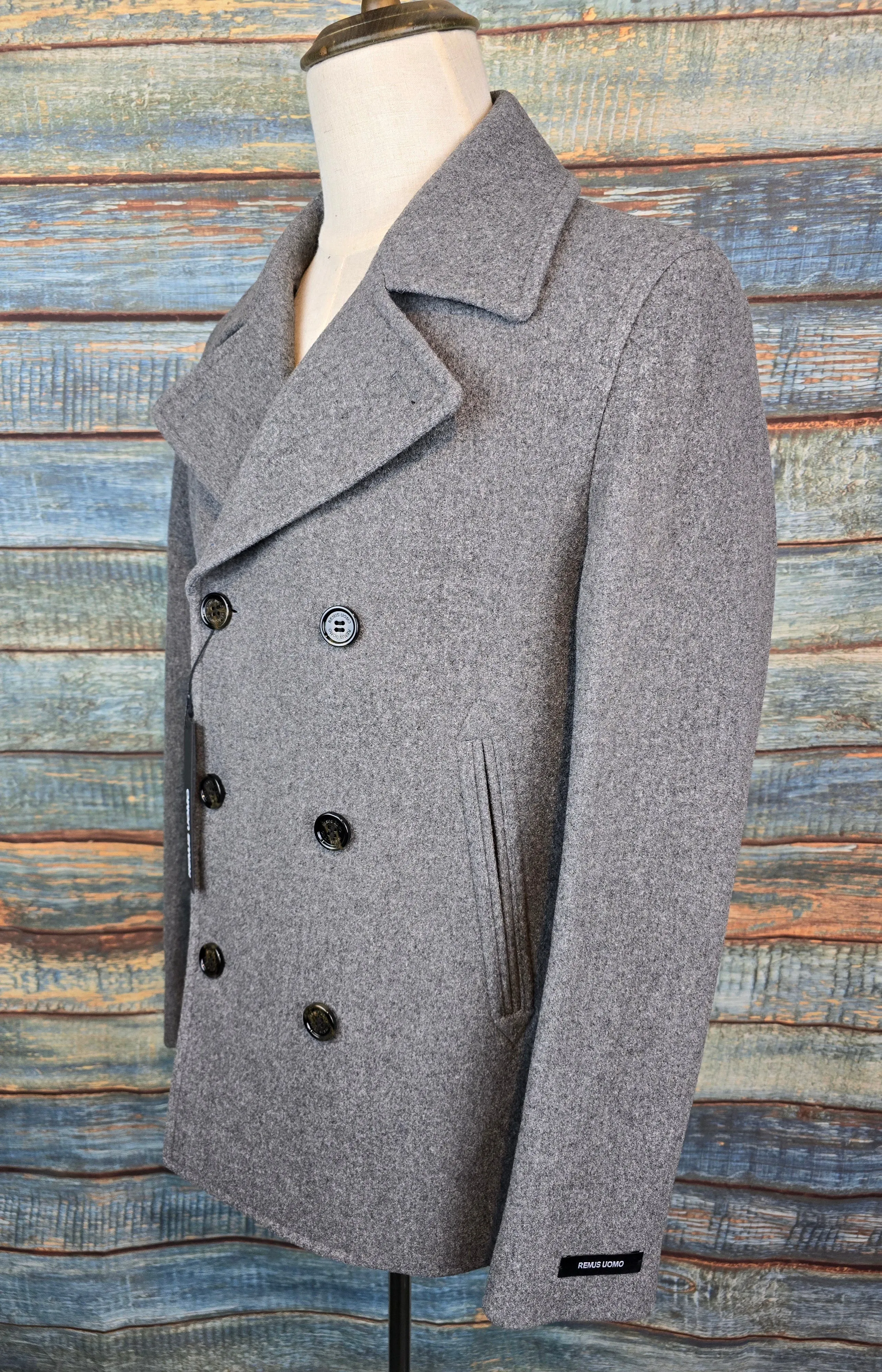 Remus Uomo Regular Fit Wool-Mix Tailored Coat