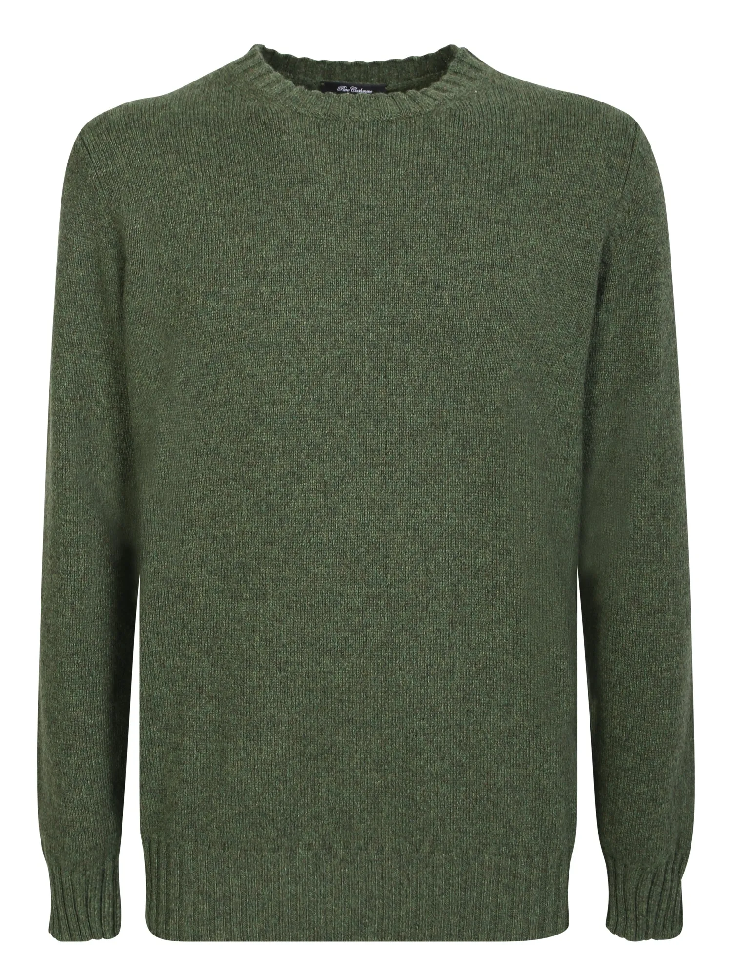 Ribbed trim cashmere jumper