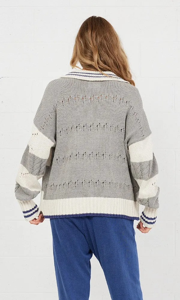 RIGBY- Stripe Cardigan